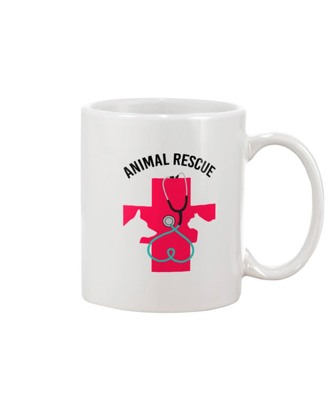 Animal Rescue Red EMS Cross 15oz Ceramic Mug